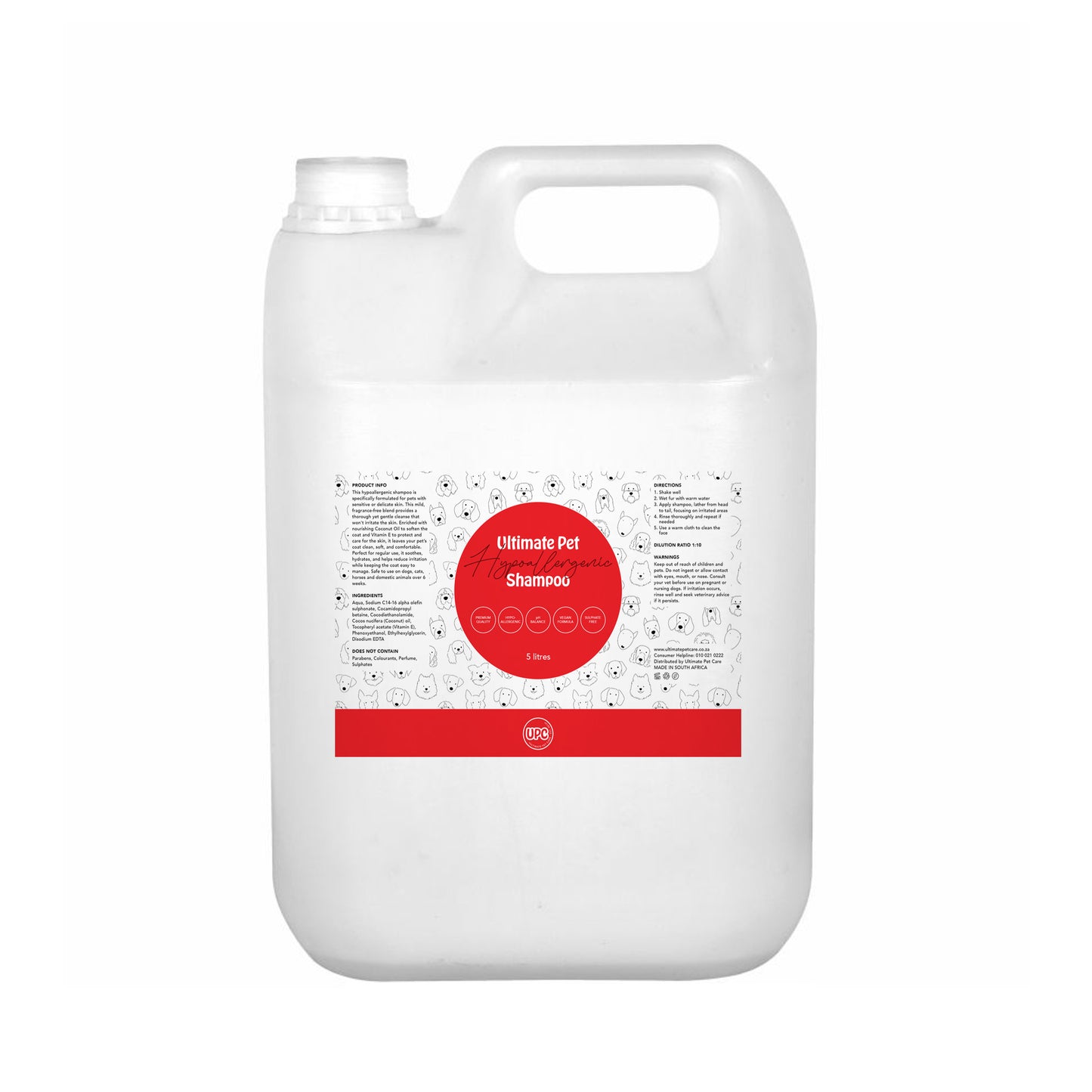 Ultimate Pet Hypoallergenic Shampoo 5L